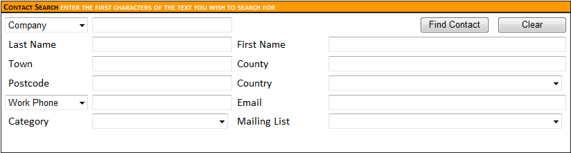 Contact Search Box